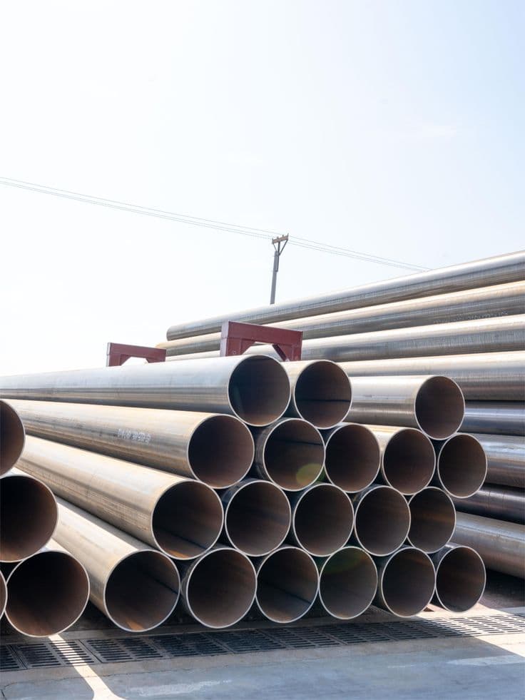 Pipe stack at industrial site